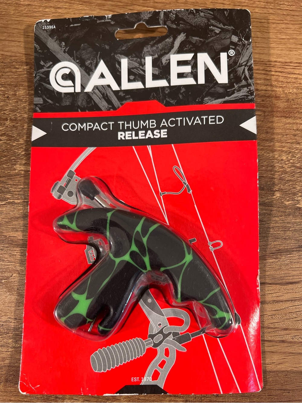 Allen Compact Thumb Activated Release Aid Compound Bow Ambidextrous Green Black